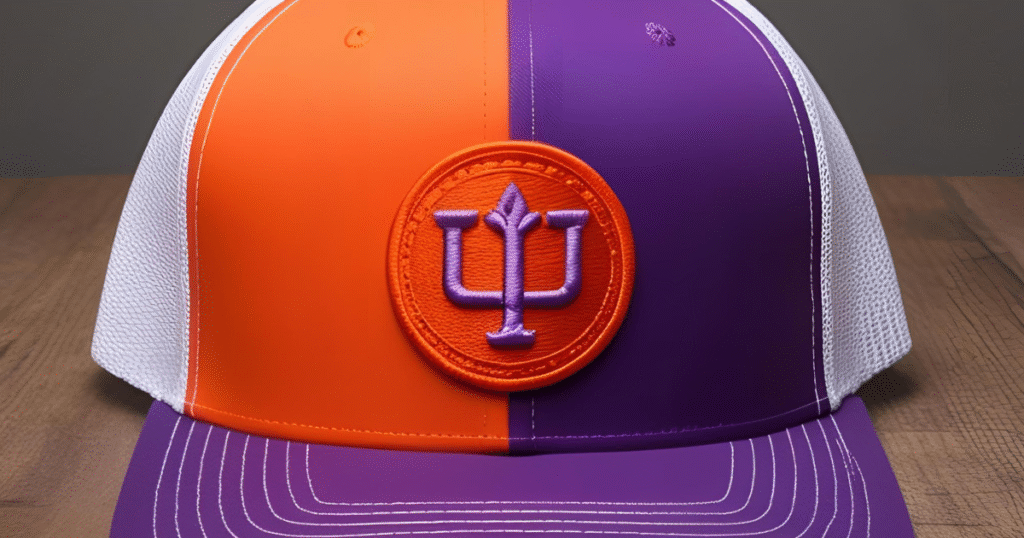 Orange and Purple Cap